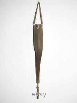 03F23 ANCIEN VASE BRONZE FEMME ART NOUVEAU BOUQUETIÈRE A SUSPENDRE VOITURE XIXe