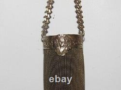 03F23 ANCIEN VASE BRONZE FEMME ART NOUVEAU BOUQUETIÈRE A SUSPENDRE VOITURE XIXe