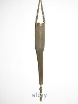 03F23 ANCIEN VASE BRONZE FEMME ART NOUVEAU BOUQUETIÈRE A SUSPENDRE VOITURE XIXe