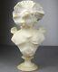 1880/1900 Castelli Sprb Buste Statue Sculpture Albatre Marbre Art Nouveau Femme