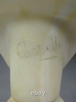 1880/1900 Castelli Sprb Buste Statue Sculpture Albatre Marbre Art Nouveau Femme