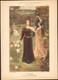 1900 Lithographie Art Nouveau L'automne Femmes En Cueillette Ernest Bonnencontre