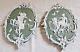 2 Plaques Wedgwood Biscuit Cameé Style Art Nouveau Femme Angelot A L'antique