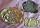 3 Vide-poches Art Nouveau Laiton Femme & Volubilis Femme Nue Enfant & Fleur