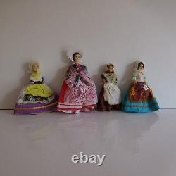 4 poupées personnages femmes collection tradition art nouveau XXe PN France