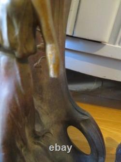 ANCIENNE PENDULE regule GARNITURE DE CHEMINEE DLG Mucha art nouveau femme fleur