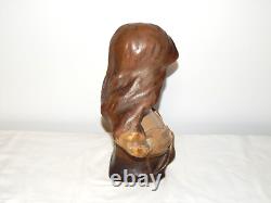 ANCIEN BUSTE en TERRE CUITE Art Nouveau Goldscheider Jeune FEMME Signée GORY