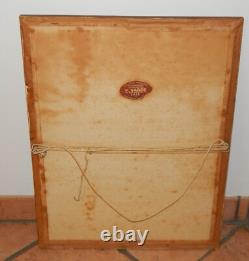 ANCIEN DESSIN Original Sanguine Craie Art Nouveau Jeune Femme Signé Jules Cheret