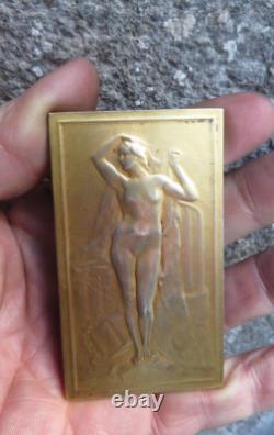 ART NOUVEAU Medaille ARGENT VERITE FEMME NUE -RF Conseiller d'Etat, ORIGINAL