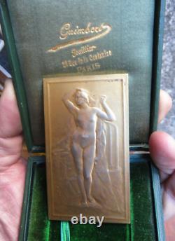 ART NOUVEAU Medaille ARGENT VERITE FEMME NUE -RF Conseiller d'Etat, ORIGINAL