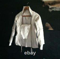 A Tentative Atelier white leather & wool jacket
