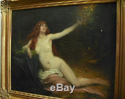 Adrien Henri TANOUX Danaé, Zeus et la pluie d'or Nu de femme art nouveau c1900
