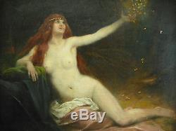Adrien Henri TANOUX Danaé, Zeus et la pluie d'or Nu de femme art nouveau c1900