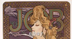 Affiche Art Nouveau Originale, Mucha, Job, Papier Cigarette, Femme, Beauté, 1896