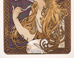 Affiche Art Nouveau Originale, Mucha, Job, Papier Cigarette, Femme, Beauté, 1896