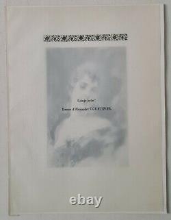 Alexandre Courtines Suis je belle 1898 Estampe en couleur Art Nouveau Femme
