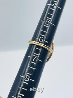 Ancien 14k or Jaune Art Nouveau Femme Bague Camée Taille 6.25
