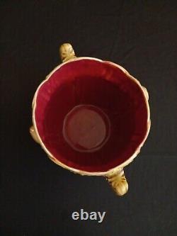 Ancien Cache Pot Jardiniere Onnaing N°824 Femme Papillon Nymphe Art Nouveau
