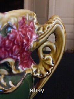Ancien Cache Pot Jardiniere Onnaing N°824 Femme Papillon Nymphe Art Nouveau