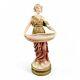 Ancien Royal Dux Porcelaine Art Nouveau Figurine D'une Jeune Femme, C. 1912