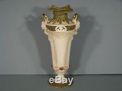 Ancien Vase Style Art Nouveau Femme Fleur Epoque 1900 Royal Dux Bohemia