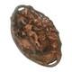 Ancien Vide Poche Baguier En Bronze Patiné A Décor Femme Nue Fleurs Art Nouveau