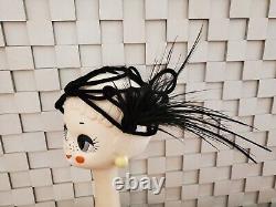 Ancien accessoire de mode chapeau coiffe coiffure bibi couture art nouveau déco