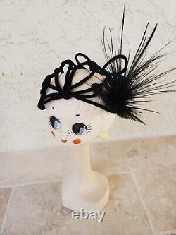 Ancien accessoire de mode chapeau coiffe coiffure bibi couture art nouveau déco