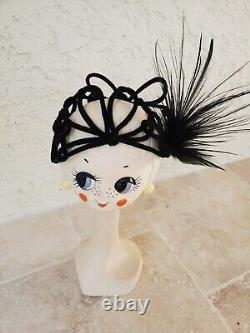 Ancien accessoire de mode chapeau coiffe coiffure bibi couture art nouveau déco