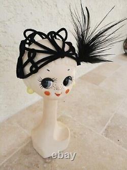 Ancien accessoire de mode chapeau coiffe coiffure bibi couture art nouveau déco