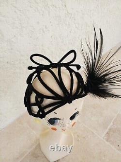 Ancien accessoire de mode chapeau coiffe coiffure bibi couture art nouveau déco