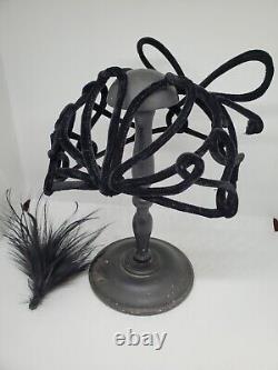 Ancien accessoire de mode chapeau coiffe coiffure bibi couture art nouveau déco