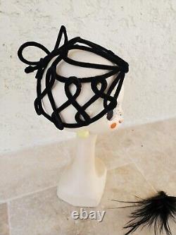 Ancien accessoire de mode chapeau coiffe coiffure bibi couture art nouveau déco