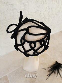 Ancien accessoire de mode chapeau coiffe coiffure bibi couture art nouveau déco