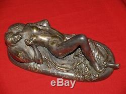 Ancien bronze erotique/curiosa/femme nue