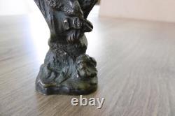 Ancien buste de femme en bronze époque art nouveau