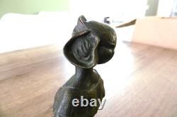 Ancien buste de femme en bronze époque art nouveau