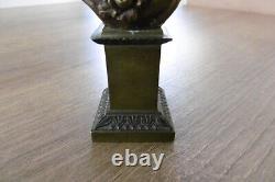 Ancien buste de femme en bronze époque art nouveau