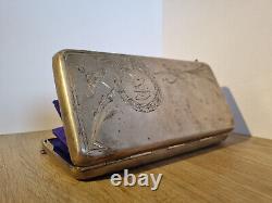 Ancien sac pochette de soirée pour femmes Russe Argent 0.875 263 gr ART NOUVEAU