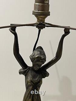 Ancienne Lampe Bronze Art Nouveau Femme Aux Enfants Wmf Jugendstil Année 1900