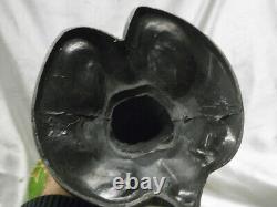 Ancienne Lampe Petrole Art Nouveau Bol Vert Emaille Statue Femme Oil Lamp
