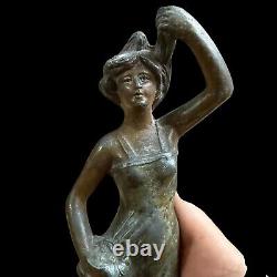 Ancienne Sculpture & Femme Art Nouveau & Vers 1900 & Régule Lourd