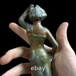 Ancienne Sculpture & Femme Art Nouveau & Vers 1900 & Régule Lourd