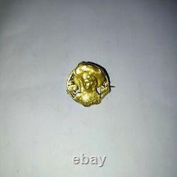Ancienne et RARE Broche Art Nouveau Emile Dropsy or 18K 750° Jeune Femme