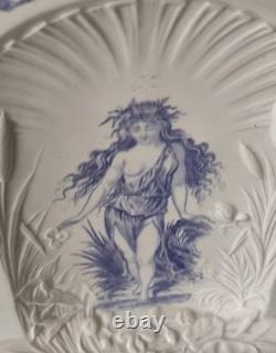 Ancienne fontaine eau faïence Choisy Le Roi Femme Art Nouveau