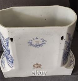 Ancienne fontaine eau faïence Choisy Le Roi Femme Art Nouveau