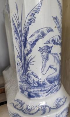 Ancienne fontaine eau faïence Choisy Le Roi Femme Art Nouveau