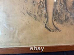 Ancienne litho Jean Veber Portrait femme art nouveau