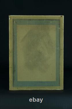 Ancienne lithographie portrait Jeune femme élégante costume art nouveau L VALLET