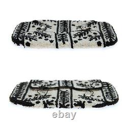 Ancienne pochette de soirée Art Nouveau en perles de rocaille Vintage 10s 20s